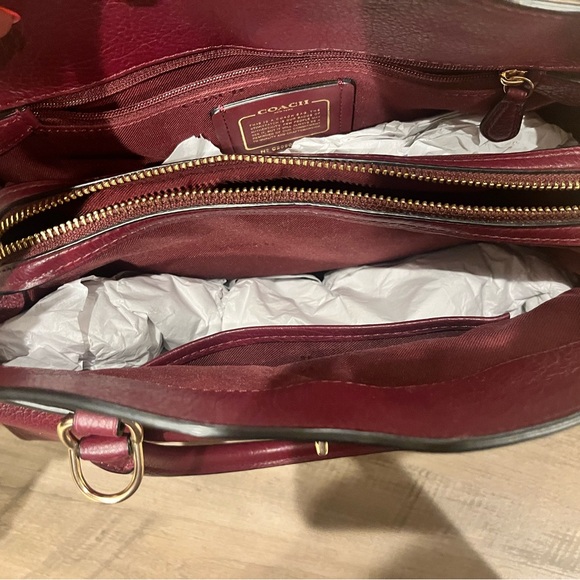Coach Maroon Leather satchel bag - Picture 10 of 10